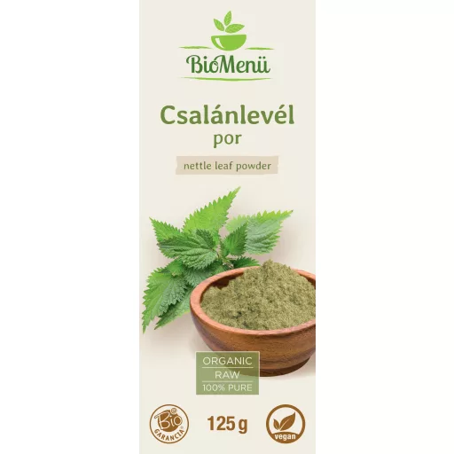 BioMenü organski prah koprivinih listova 125 g označiti
