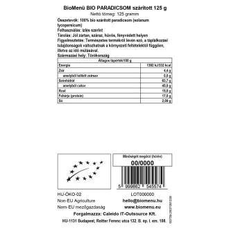 BioMenü organski sušeni rajčice 125 g slika proizvoda