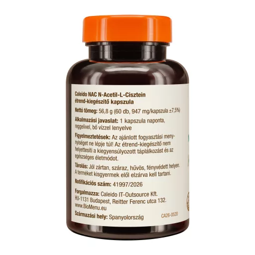 Caleido NAC N-Acetil-L-Cistein kapsule 60 kom slika proizvoda lijevo