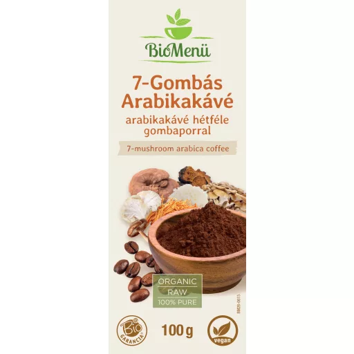 BioMenü Bio 7-Gljiva Arabica Kava 100 g označiti